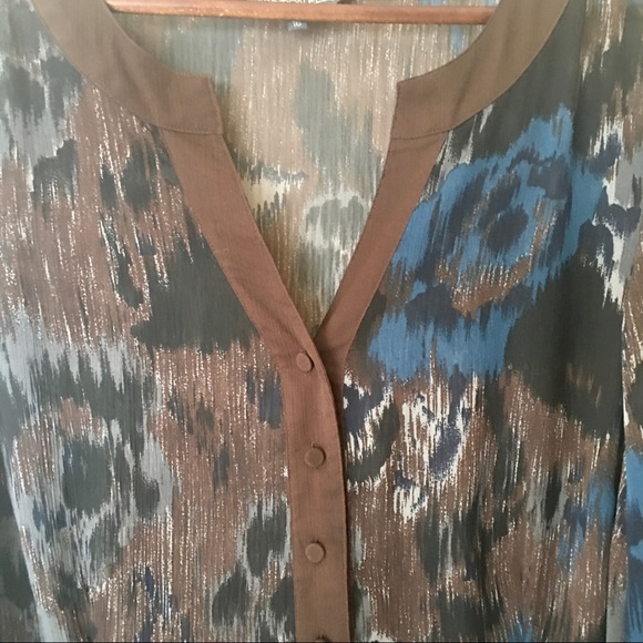 Veristile Sheer Multi-Colour Chiffon Top size 16 - Picture 10 of 14